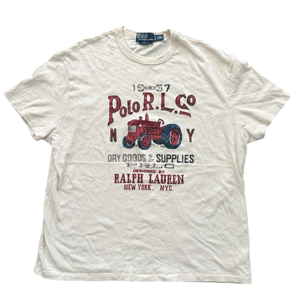 Polo Ralph Lauren Classic Cream Tee - Picture 2 of 8